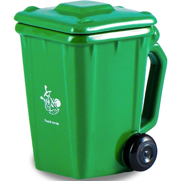 Keramisk Soptunna Tema Kaffekopp, Soptunna Kaffekopp, Nyhet Kaffekopp, Soptunnaformad Keramisk Mugg, 401-500ml Green