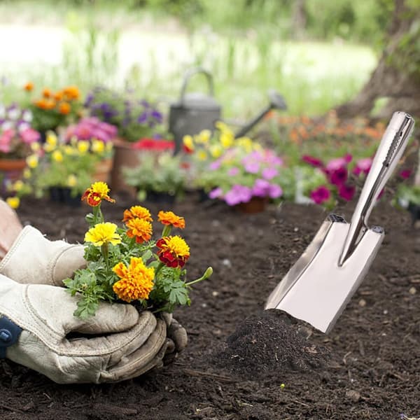 Trädgårdsspatel - Trädgårdsredskap i rostfritt stål, trädgårdsspade, handspade för plantering och omplantering