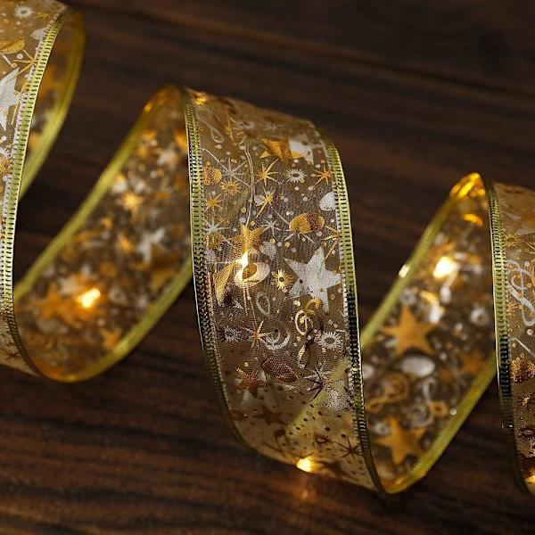 Julgransband med ljusslinga, 5 meter 50 LED julgransband ljusslinga