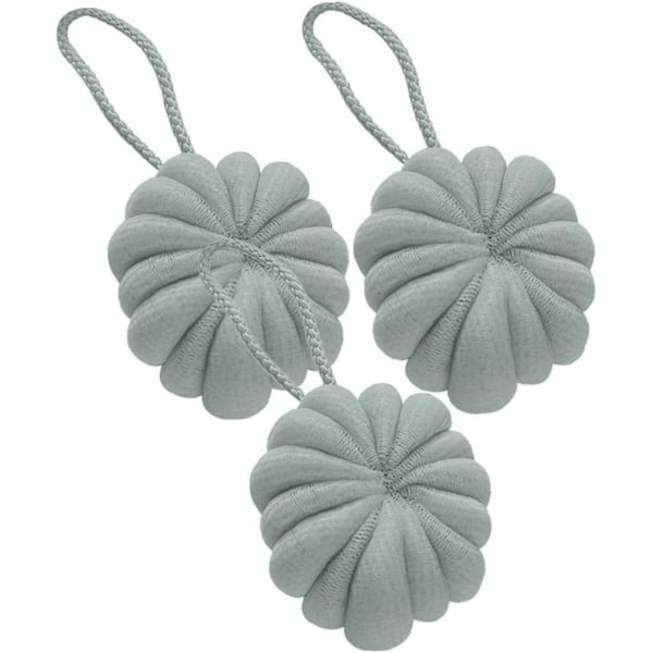 3 st Duschpuffar Badsvamp Nät Loofah Kroppsskrubb Duschboll Duschbollssvamp Green