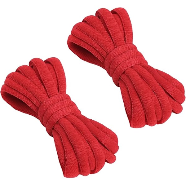 Ovale skolisser, 100 cm skolisser ovale til løbesko, basketballsko og sneakers - 1 par Red