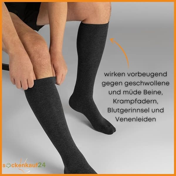 par af støtte sokker, kompressionsstrømper til mænd og kvinder black+skin+blue+grey