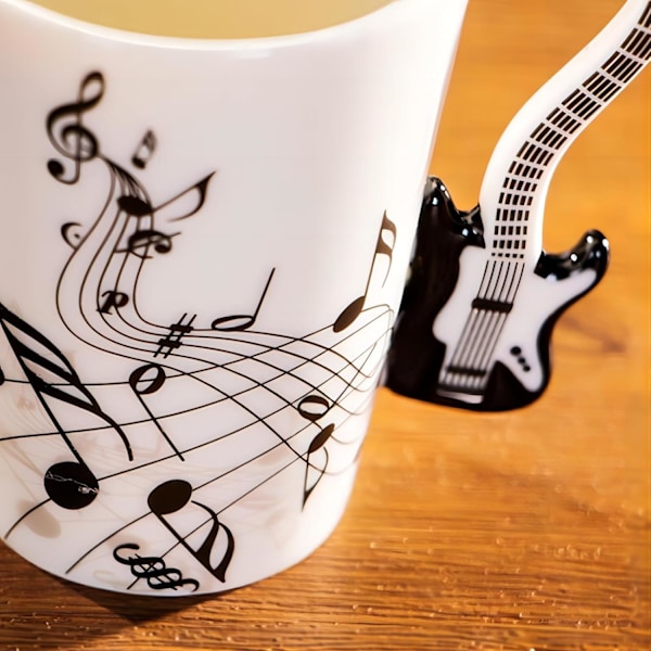 Kreativ keramisk krus fiolin gitar stil keramisk kopp kaffe te melk kaffekrus med håndtak kaffekrus nyhet gaver color 3