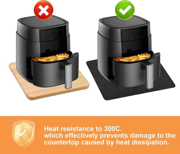 Antisklimatte for airfryer, 2-pakning, 44 x 30 cm