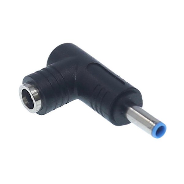 1 stk. 5,5x2,5 mm Hunnkontakt til Hannplugg 90 Grader DC Strømkontakt Adapter 4,5*3 mm