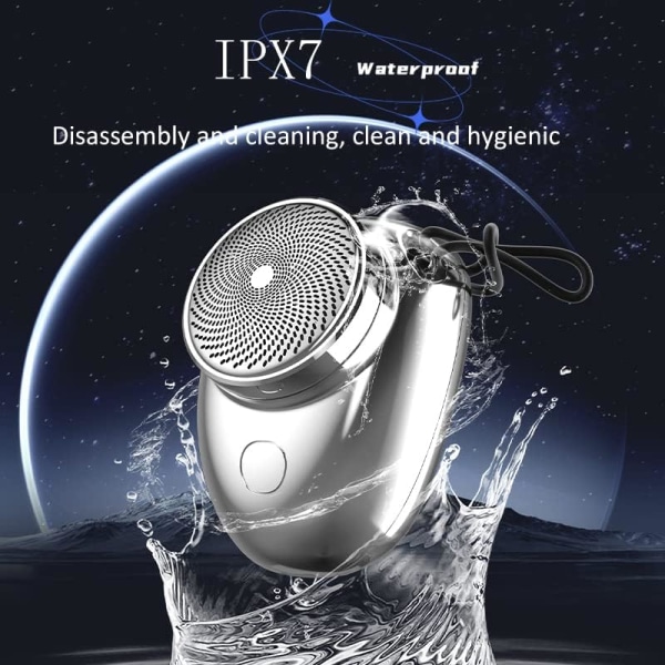 USB Mini Shaver, Men's Pocket Mini Shaver, USB Electric Shaver, Portable Wet and Dry Shaver Easy One-Click Use for Face