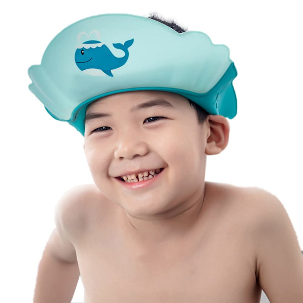 Baby badehætte silikone badehat hårvask hat vandtæt justerbar badehætteShampoo hat .