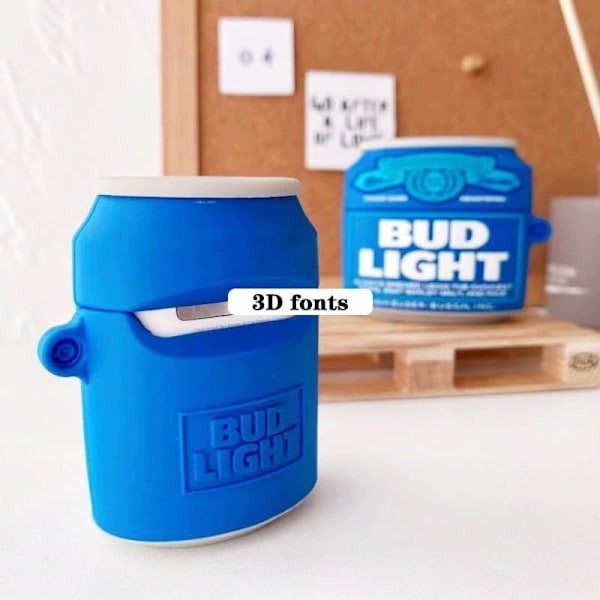 3D Beskyttelsesetui for airpods 1/2 generasjon, Silikon Airpods Etui, Morsomt Airpods Etui