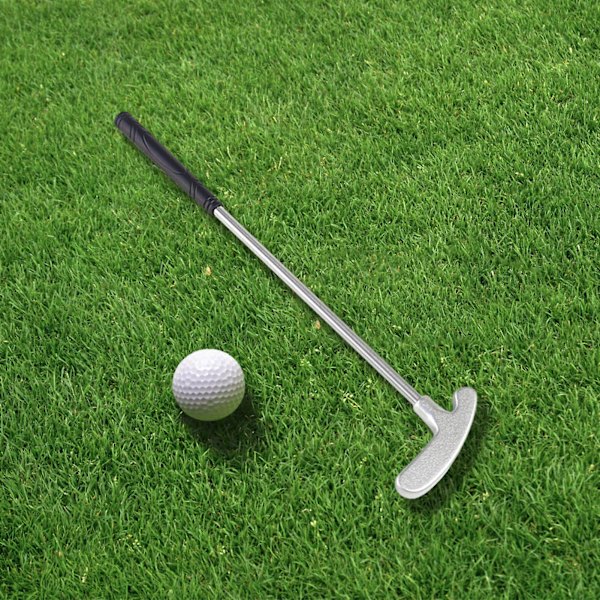 1 set minigolfputterklubba med 2 golfbollar grepp höger vänsterhänt rostfritt stål golfklubba barn vuxna bordsspel golf gold