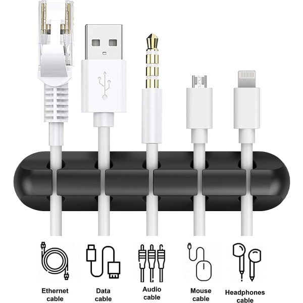 Kabelklemmer, ledningsarrangør kabelstyring, kabelarrangører USB-kabelholder ledningsarrangør