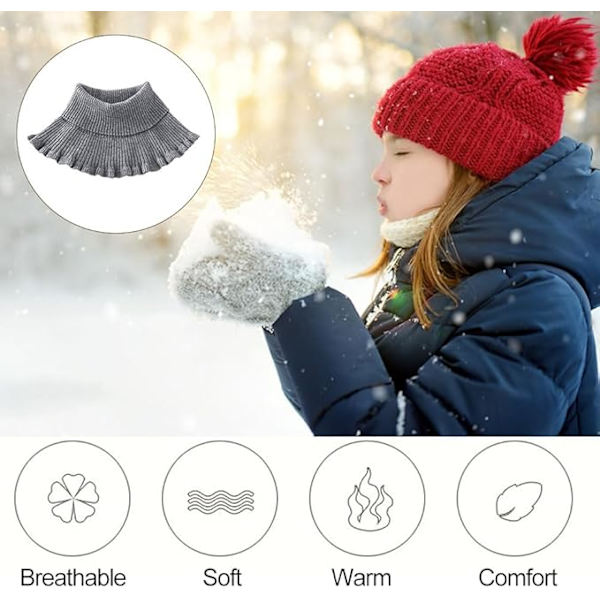 Skjerf Menn Kvinner Strikket Turtleneck Falsk Krage Avtakbar