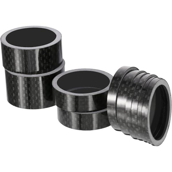 Sykkeldeler Karbonfiber Headset Spacer Sykkel 1-1/8 Tommer 20 15 10 5 3 2 1 mm, 7 Størrelser
