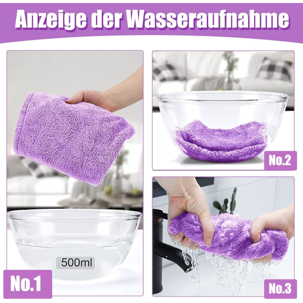 2 st Mikrofiber Hårhandduk, Hårhandduk, Hårmössor med Knappar, Anti-frizz Mikrofiber Hårhandduk, Mikrofiber Hårturban, Superabsorberande Snabbtorkande purple
