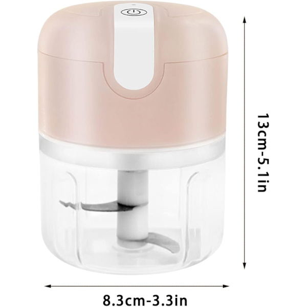 Husholdnings elektrisk mini hvidløgshakker, minihakker madprocessor, hvidløgshakker