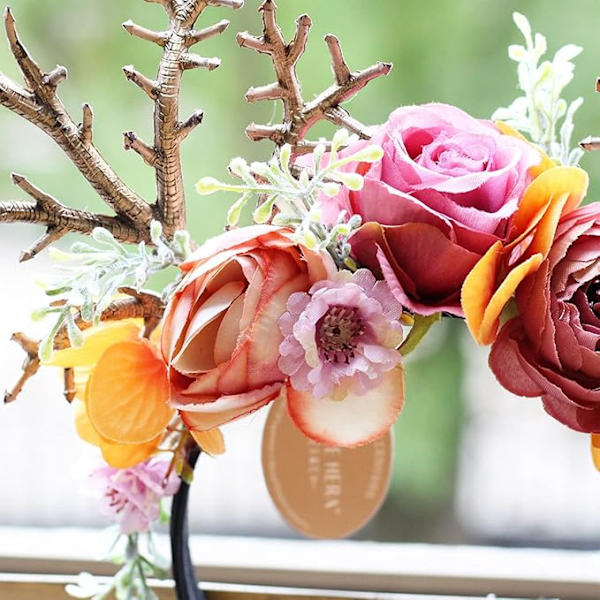 Rensdyr Pandebånd Julepandebånd Hjortegevir Blomster Pandebånd Jule Rensdyr Gevir Pandebånd Tilbehør Til Julefest Gave