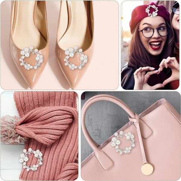 1 par perle krystal brude sko clips sko clips DIY dekoration