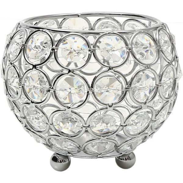 Sliver Crystal Bowl Tea Light Candle Holder For Wedding Coffee Office Table Decoration Centerpiece Gift Box Packaging