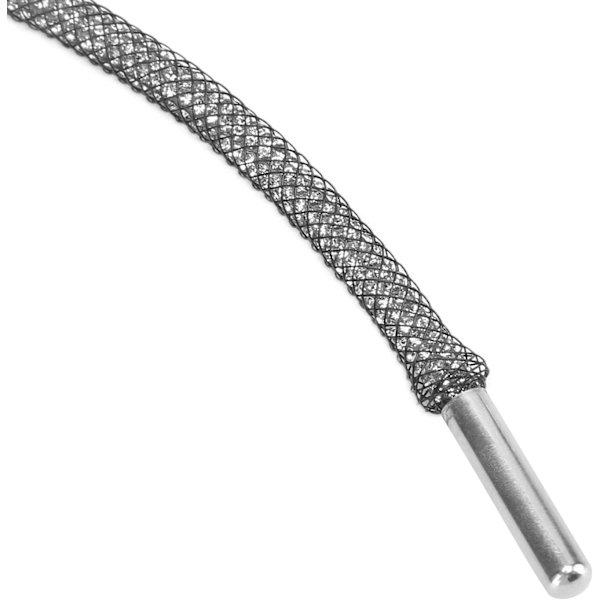 Kristallitimanttiketju Timanttinauhakenkänauhakoriste Weißes + schwarzes Netzwerk 120cm