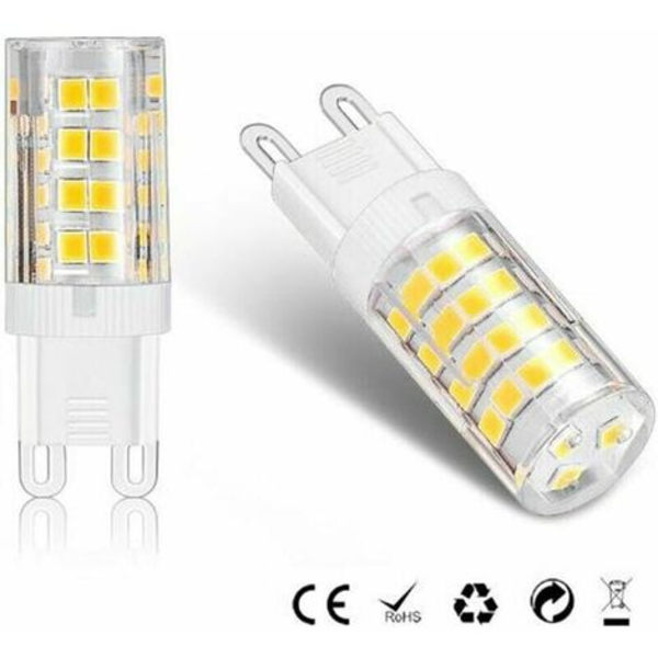 G9 LED-polttimolamppu, lämmin valkoinen 3000K 5W G9 LED-polttimolamppu, vastaa 40W halogeenilamppua, 420 lumenia, himmennettävä, 10 kpl.