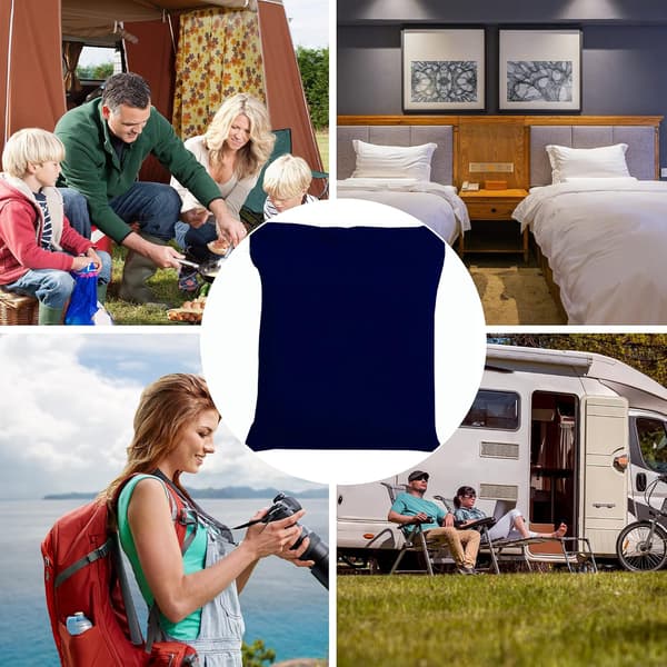 Resesovsäcksfoder, Lätt Reselakan Camping Sovsäck för Camping & Vandring, Marinblå, 90x220cm