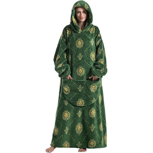 Oversized teppegenser for voksne Super Soft Extra Long Wearable teppegenser med lomme Wearable Vinter varm genser Unisex for kvinner menn