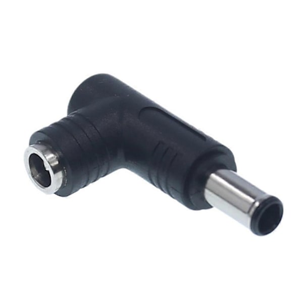 1 stk. 5,5x2,5 mm hun-jack til han-stik 90 grader DC strømstik adapter, 6,5*4,4 mm
