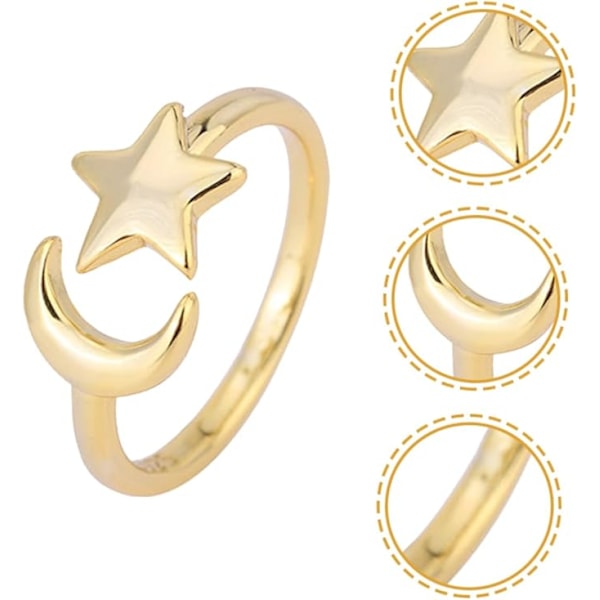 Stjerne Knuckle Ring Piger Ring Stjerne Ring Stjerne Ring Hypoallergeniske Ringe Kvinder Statement Ring Åben Ring