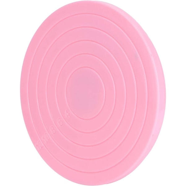 Roterande tårtskiva, 2 st Mini 360 graders basstativ display vridbara bakverktyg Cupcake dekorationstillbehör - rosa