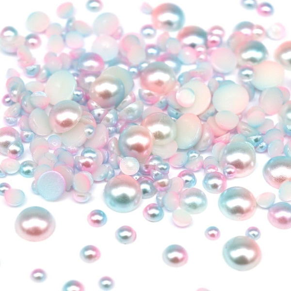 10000 stk ABS Gradient Imiterte Perler Halvrunde Perler Assorterte 3mm Flatback Perle Perler DIY Materiale