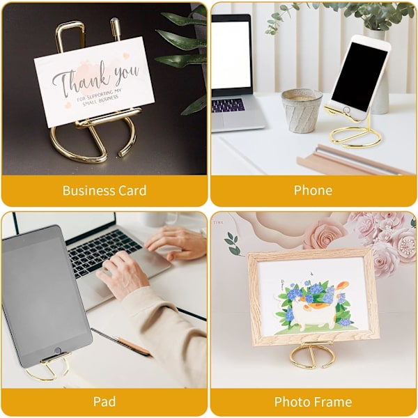 Metal Visitkort Holder til Skrivebord Mobiltelefon Stativ Visitkort Display Holder Stativ
