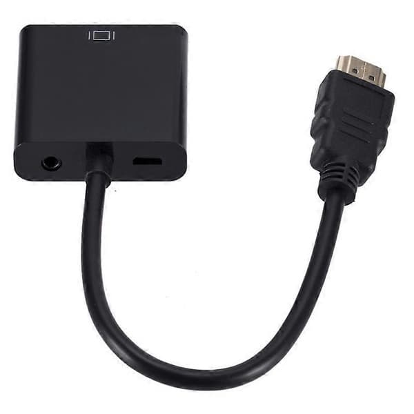 HDMI - VGA -sovitin äänellä + virtalähde HDMI - VGA HD -adapterikaapeli
