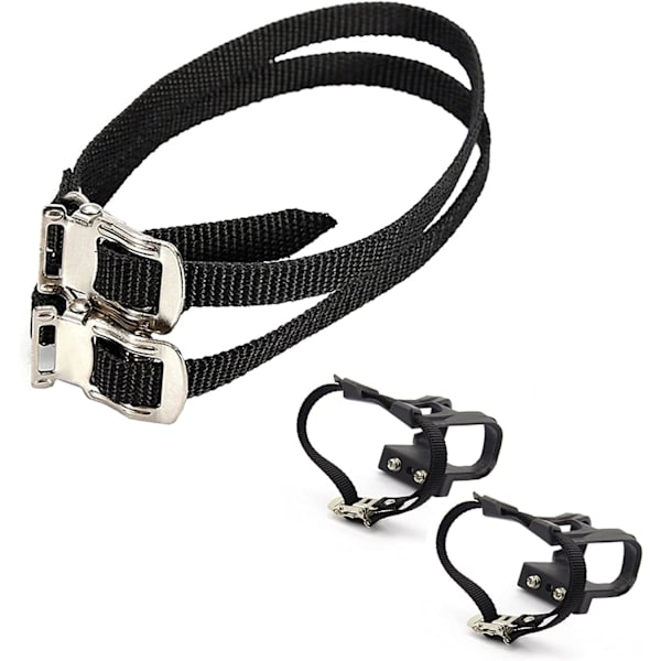 1 par nylon cykling MTB landevejs mountainbike cykelpedal tåclipsremme