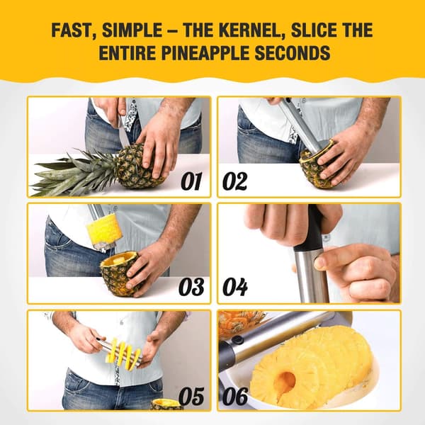 Ny rustfri stålfrukt ananas skivemaskin