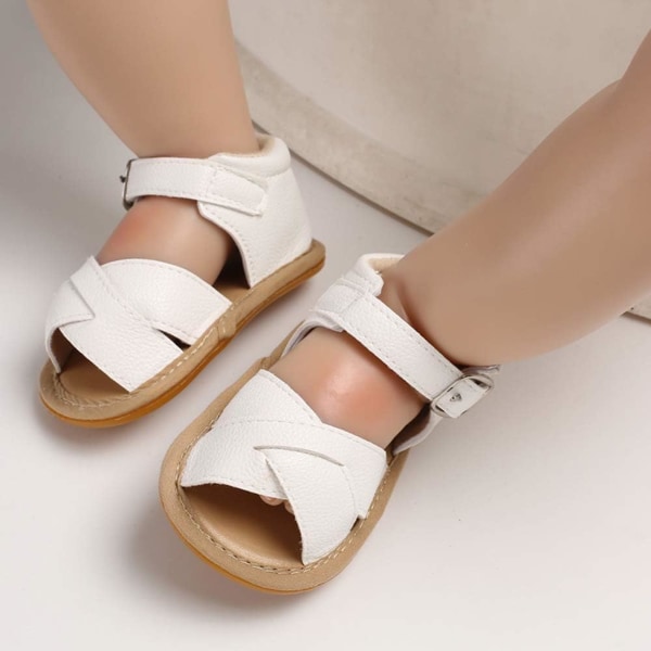 Baby Girls Sparkly Bowknot Sandals Premium Mjuk Anti-Slip gummisula, 0-6 månader 11cm