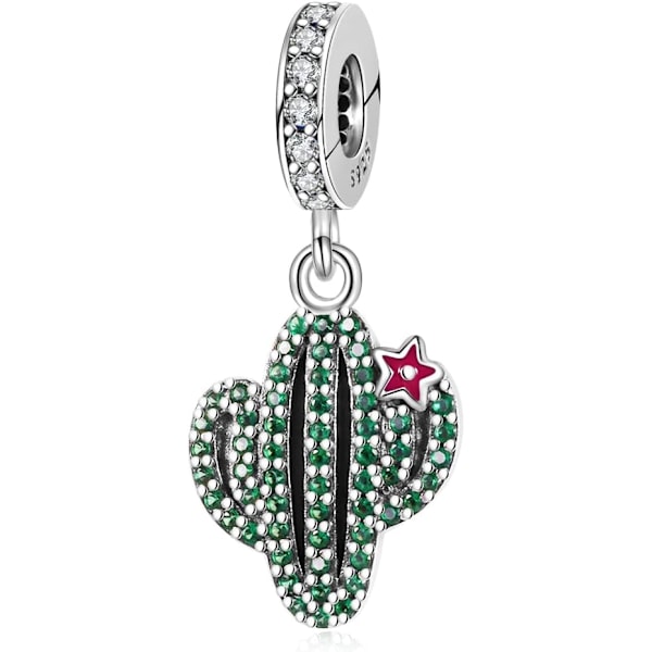 Charm-helmet 925 Sterlinghopeaa Kuutio Zirkonia Riipushelmet Sopii Eurooppalaiseen Charm-rannekoruun Kaulakorulle, Perheen ja Ystävien Lahjat