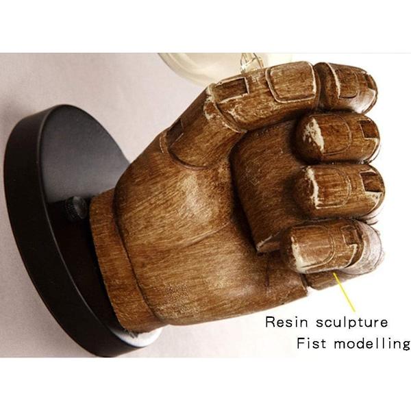 Antik Fist Seinävalaisin Sconce Valo Vintage Teollinen Seinävalaisin E27 Edison Lampun Kantaan, Ilman Lamppua