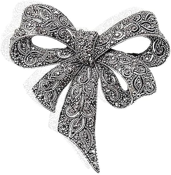 Vintage Rhinestone Brosche til Damer, Sort Brosche Nål, Mode Smykker, Kjole Tilbehør, Elegant Stil Som Gave til Kvinder