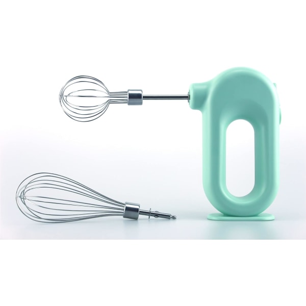 MINI trådløs elektrisk håndmixer, USB-genopladelig håndholdt æggepisker med 2 aftagelige piskeris 4 hastigheder