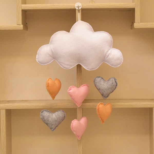 Babyværelse uro, Baby vindklokke, Regndråbe sky hængende vedhæng DIY til babyshower børneværelse dekoration