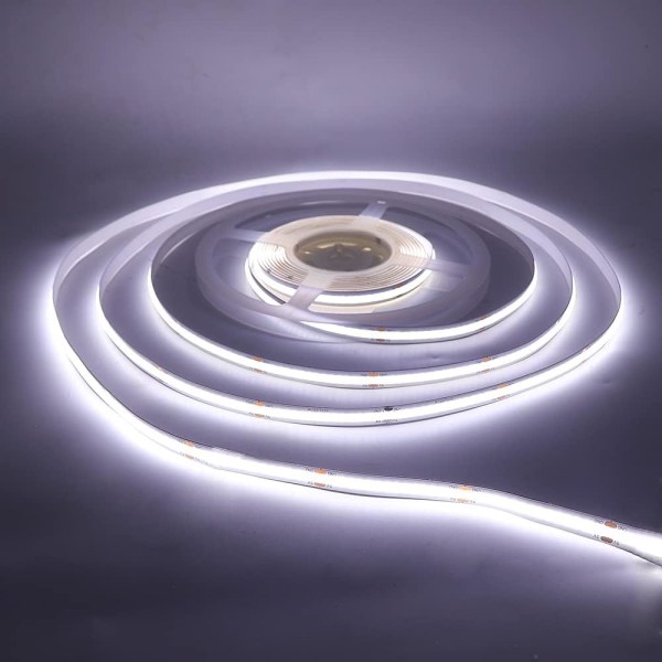 Dimbar COB LED-ljuslist med vit dimmerbrytare, 5V USB flexibel ljuslist, självhäftande tejp (kallvitt) 1 meter