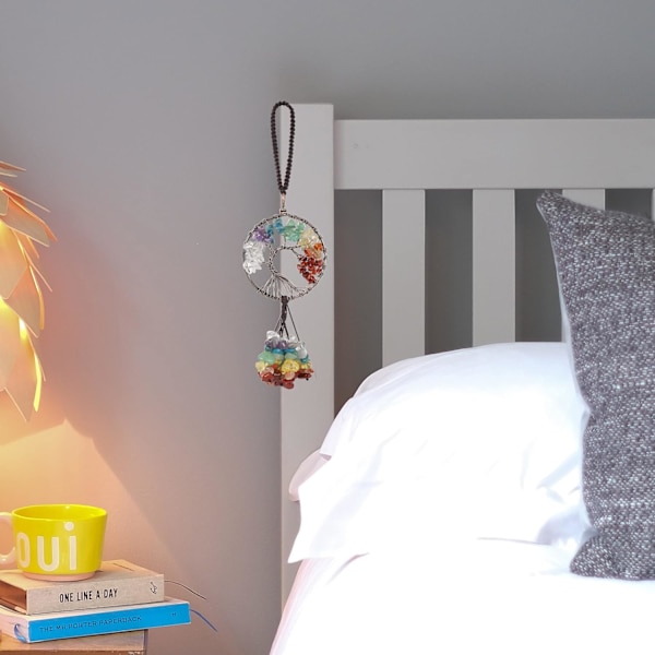7 Chakra Kivet Koriste Kristalli Ripustus Koristeet Pyöreä Muoto Hengellinen Wichy Huone Makuuhuone Seinäkoriste Boho Hippie