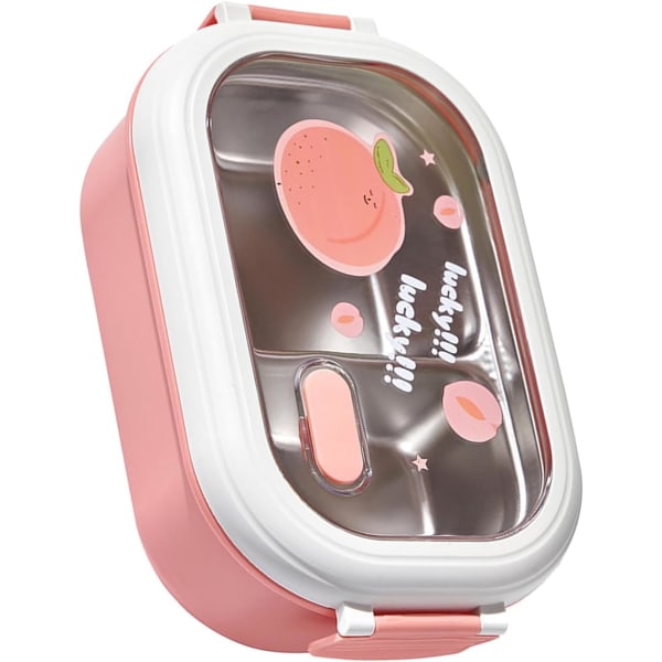 Bento Matboks, Robust Termisk Matboks i Rustfritt Stål, Sikker, Bærbar for Kontoret Pink