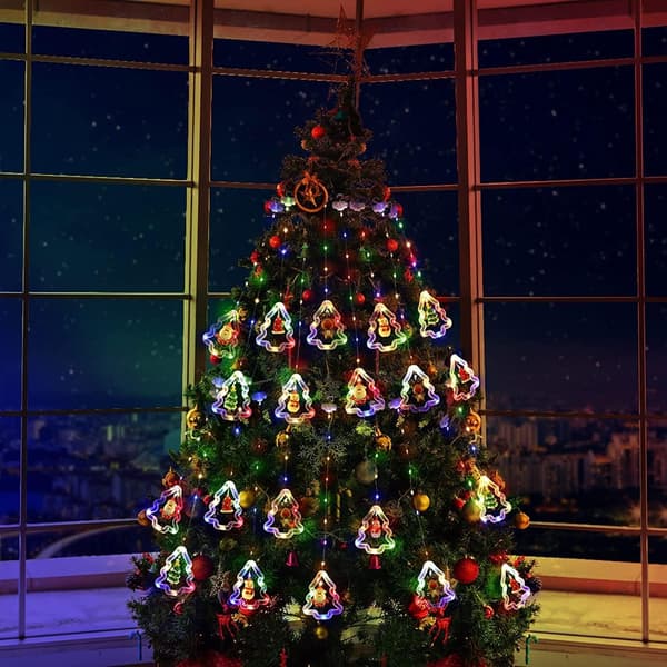 120-LED julgransbelysning, 3 m, bubbel- och runda lampor, varmvit