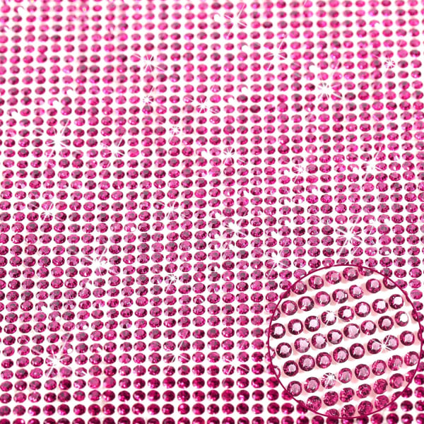 Bling Kristall Rhinestone Stickers DIY Självhäftande Bling Rhinestone Sheet för Bil Dekoration Rosa, 9.4\" x 7.9\"