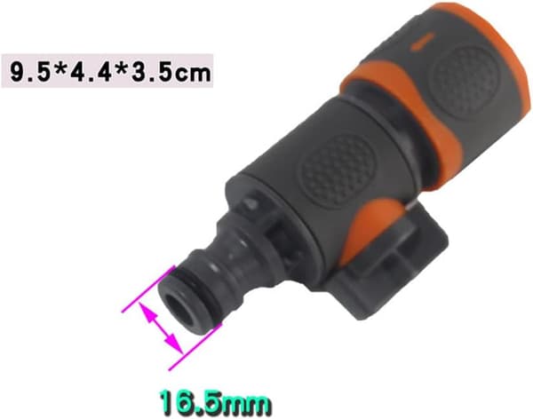 2-PAK Hurtigkobling Inline Stengeventil, Hageslange Rør Inline Kran Stengeventil, Monteringskobling Adapter Verktøy Gadget