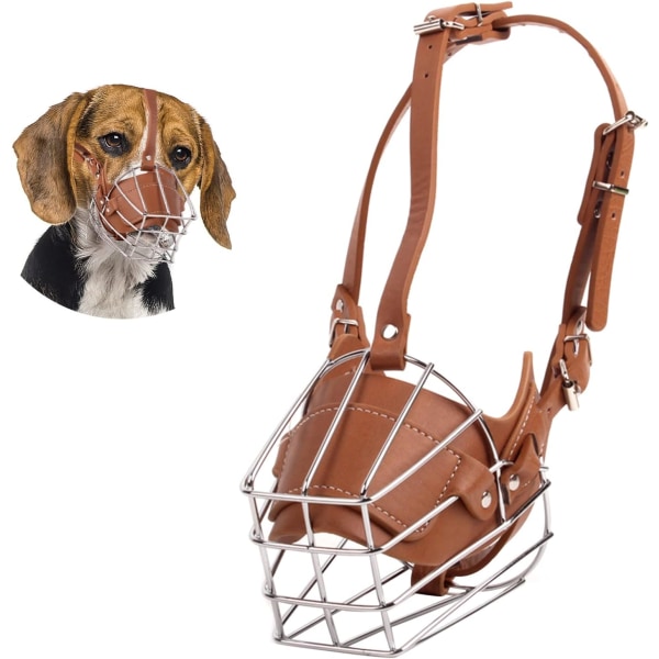 PETCUTE Hunde mundkurv metal hunde mundkurv til bidende justerbar hund mundbeskyttelse til store mellemstore små hunde XL