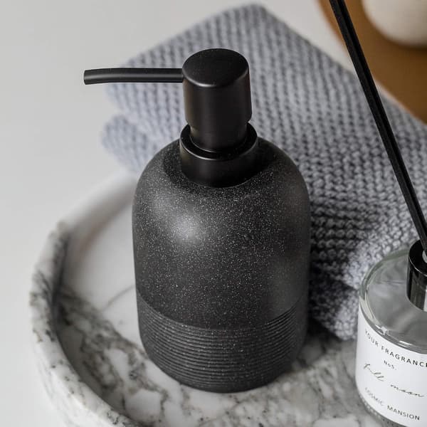 2 stk./sæt sæbedispenser sæt, håndsæbe lotion dispenser til badeværelse, til elegant badeværelsesindretning, sæbedispenser (sort)