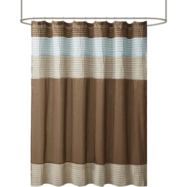 Bruseforhæng i kunst silke stribet moderne mikrofiber badeforhæng, 180CM*180CM style 4