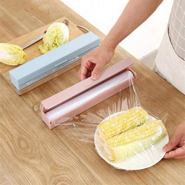 Dispenser og kutter for plastfolie, dispenser for klamrende plastfolie, dispenser for matfolie, PP-plastfolie-dispenser