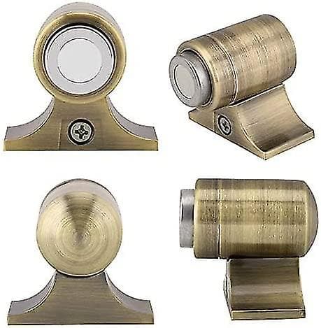 Magnetisk dörrstopp i rostfritt stål för hemmontering (brons)